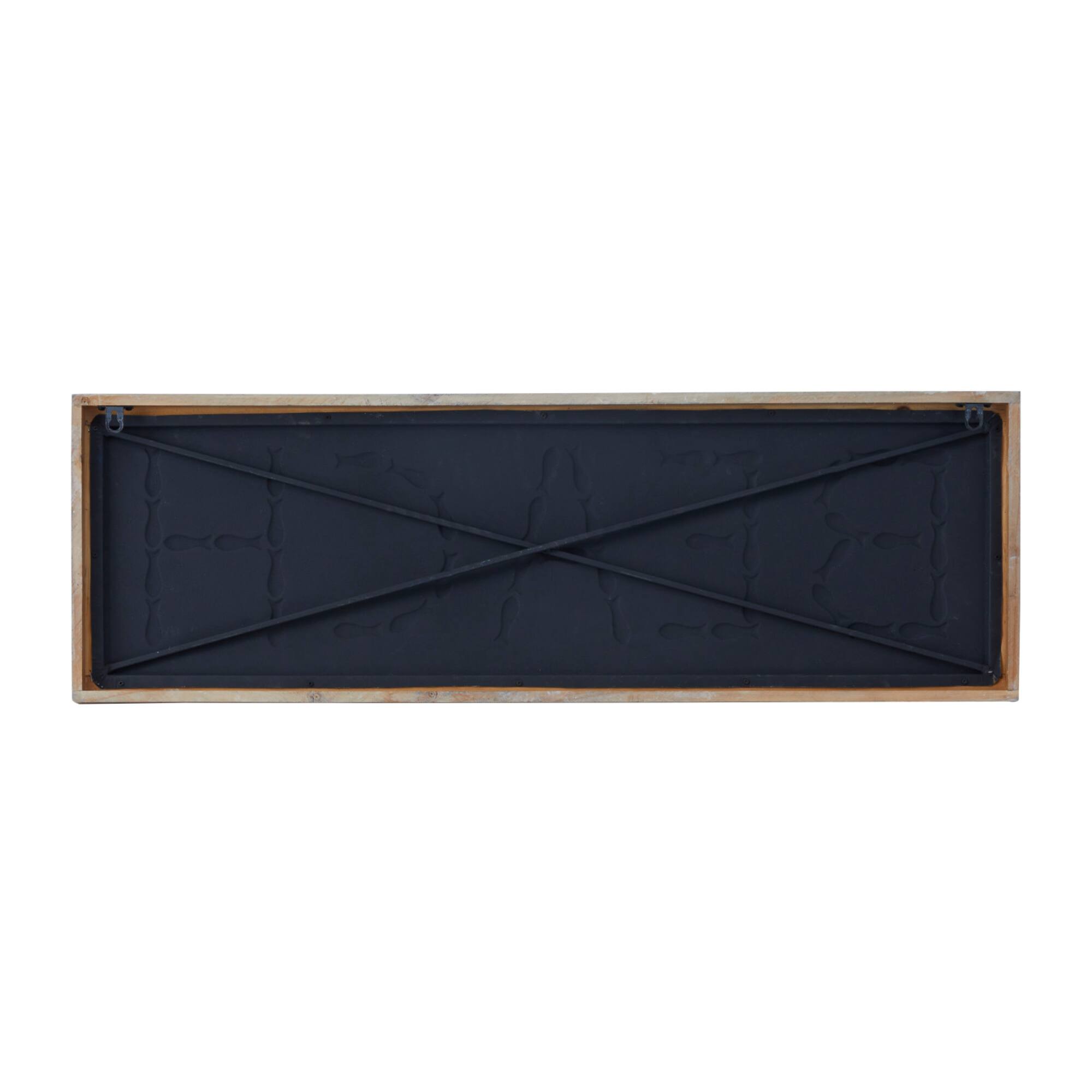 White Metal Coastal Wall Decor, 12" x 34" x 1"